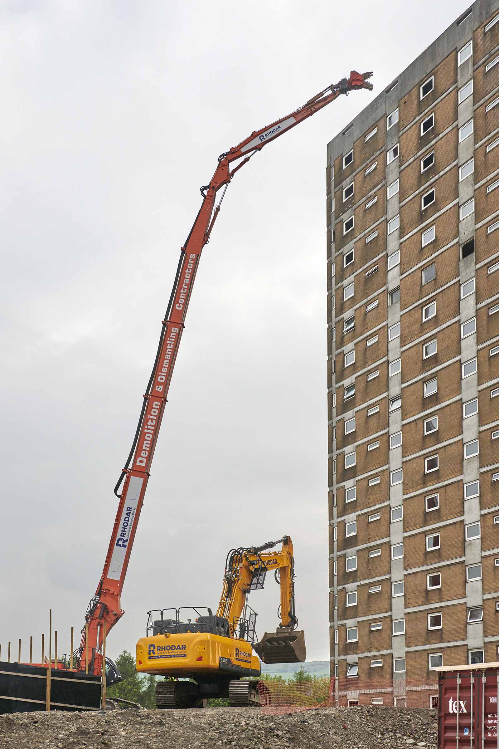 demolition of Beech Hill high rise in the UK